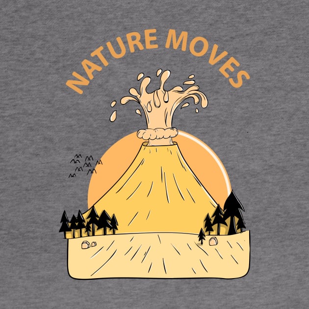 erupting volcano nature moves classic design by perfunctory